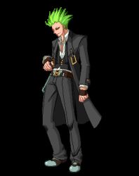 Rule 34 | animated, animated gif, arc system works, blazblue, crazy, green hair, hazama, lowres, male focus, necktie, smile, spiked hair, yuuki terumi