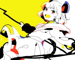 Rule 34 | 1girl, animal ears, bad drawr id, bad id, drawr, female focus, hira (meteoric), meteoll, monochrome, mouse ears, mouse tail, nazrin, oekaki, red eyes, short hair, solo, spot color, tail, touhou