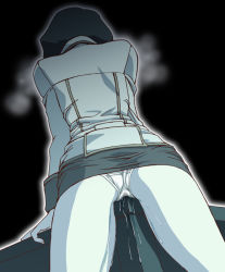 Rule 34 | 00s, 1girl, arm support, ass, back, black background, black hair, breath, clothes lift, code geass, crotch rub, dripping, female focus, female masturbation, from behind, from below, masturbation, miniskirt, nina einstein, outline, panties, pencil skirt, pussy juice, pussy juice trail, school uniform, simple background, skirt, skirt lift, solo, steam, table, table humping, thighs, through panties, underwear, uniform, upskirt, wet, wet clothes, wet panties, white panties