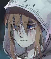 Rule 34 | 1boy, blue eyes, brown hair, closed mouth, crying, highres, hood, hood up, link, looking down, nintendo, portrait, psp26958748, sketch, solo, tears, the legend of zelda, the legend of zelda: breath of the wild