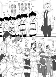 Rule 34 | 2koma, 6+boys, 6+girls, :o, ?, abubu, age difference, aged down, artoria pendragon (fate), artoria pendragon (lancer) (fate), bad id, bad twitter id, bare shoulders, blouse, blush, bodysuit, boudica (fate), braid, breasts, chaldea uniform, character request, child, cleavage, clone, collared shirt, comic, commentary request, cowboy shot, curly hair, detached collar, detached sleeves, dual persona, embarrassed, fate/grand order, fate (series), fingerless gloves, flat chest, french braid, frilled legwear, fujimaru ritsuka (male), fur trim, gauntlets, glasses, gloves, greyscale, hair between eyes, hair over one eye, hand on own hip, hands on own hips, heart, helena blavatsky (fate), highres, horns, inactive account, indoors, jeanne d&#039;arc (fate), jeanne d&#039;arc alter (fate), jeanne d&#039;arc alter (ver. shinjuku 1999) (fate), jitome, kiyohime (fate), large breasts, long hair, mash kyrielight, minamoto no raikou (fate), monochrome, multiple boys, multiple girls, naughty face, navel, necktie, o-ring, o-ring bottom, o-ring top, official alternate costume, onee-shota, pantyhose, parted bangs, pleated skirt, ribbed bodysuit, ribbed sleeves, rope, sessyoin kiara, shirt, short hair, shrug (clothing), sideboob, sidelocks, skirt, smile, speech bubble, stomach, sweat, thigh strap, thighhighs, thighs, thought bubble, translation request, veil, very long hair, white shirt, zettai ryouiki