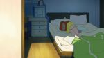 Rule 34 | 10s, animated, anime screenshot, backpack, bag, barefoot, bed, child, kanna kamui, kobayashi-san chi no maidragon, randoseru, rolling, sleeping, video