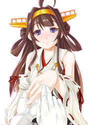 Rule 34 | 10s, 1boy, 1girl, admiral (kancolle), ahoge, bare shoulders, brown hair, detached sleeves, double bun, hair bun, hair ornament, hairband, headgear, hissa yossa, japanese clothes, jewelry, kantai collection, kongou (kancolle), long hair, nontraditional miko, open mouth, personification, pov, marriage proposal, ribbon-trimmed sleeves, ribbon trim, ring, skirt, smile, solo focus, tears, thighhighs, wedding band, wedding ring