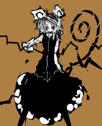 Rule 34 | 1girl, bad id, bad pixiv id, brown background, f7(eiki), female focus, looking at viewer, nazrin, pantyhose, red eyes, short hair, simple background, smile, solo, touhou