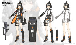 Rule 34 | 12-gauge (3 inch shell), 12-gauge belted winchester-olin (18.5x76mmr), 1girl, ammunition, automatic shotgun, ballistic shield, belted magnum, black footwear, black hair, boots, braid, breasts, buckle, bullpup, caws (girls&#039; frontline), character name, character sheet, coat, combat shotgun, dazzler (weapon), electroshock weapon, expressionless, eyeshadow, flash shield, flashlight, formal, full-power cartridge, german flag, girls&#039; frontline, gloves, goggles, goggles on head, grey jumpsuit, gun, h&amp;k caws, haijin, hand on shield, handgun, headset, heckler &amp; koch, holding, holding gun, holding weapon, holster, hood, hood down, hooded coat, jumpsuit, knee pads, knife, knife sheath, less-than-lethal weapon, light, load bearing equipment, logo, long sleeves, looking at viewer, magnum cartridge, magnum shotgun shell, makeup, medium breasts, multiple views, name tag, needlegun, olin corporation, open clothes, open coat, orange socks, personification, pistol, prototype design, riot shield, rope, sabot, sheath, shield, shin guards, short hair, short jumpsuit, short sleeves, shotgun, shotgun shell, side braid, sidelocks, single knee pad, single shin guard, snap-fit buckle, socks, stun shield, sub-caliber ammunition, suit, thigh holster, thigh strap, topknot, two-tone jump, weapon, weibo watermark, winchester-olin, winchester repeating arms company, yellow eyes, zoom layer
