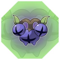 Rule 34 | blueberry, border, creatures (company), fakemon, food, fruit, full body, game freak, green background, hyshirey, leaf, nintendo, no humans, official style, original, outline, pokemon, solo, transparent background, transparent border, white outline, zoom layer