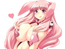 Rule 34 | + +, 1girl, :q, alfred, animal ears, blue eyes, blush, blush stickers, grabbing another&#039;s breast, breasts, cleavage, covering privates, covering breasts, grabbing, grabbing own breast, highres, large breasts, long hair, melona (queen&#039;s blade), melona (queen's blade), monster girl, pink hair, prehensile hair, protean assassin melona, queen&#039;s blade, rabbit ears, revealing clothes, slime girl, solo, tongue, tongue out