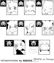 Rule 34 | asriel dreemurr, highres, monochrome, aged up, tagme, undertale, white background