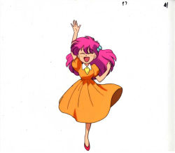 Rule 34 | 1990s (style), akazukin chacha, closed eyes, marin (marine-sky-earth), pink hair, retro artstyle, running, tagme