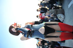 Rule 34 | 1girl, absurdres, asian, cosplay, highres, latex, photo (medium), standing, tagme, thigh gap, thighhighs