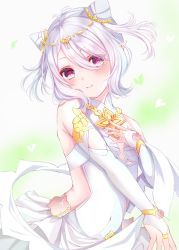 Rule 34 | 1girl, blush, elf, highres, kokkoro (princess connect!), pointy ears, princess connect!, red eyes, ryuna (inc moon), white hair