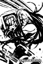 Rule 34 | 1boy, arm cannon, bad id, bad twitter id, brad evans, closed mouth, commentary request, gloves, greyscale, gun, link (aa30), long hair, looking at viewer, male focus, monochrome, solo, weapon, wild arms, wild arms 2