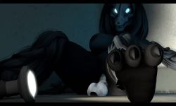 Rule 34 | 3d, animated, animated gif, blue eyes, breasts, claws, disembodied penis, flashlight, glowing, glowing eyes, monster, monster girl, nipples, penis, pussy, pussy peek, scp-1471, scp foundation, sex, source filmmaker (medium), vaginal