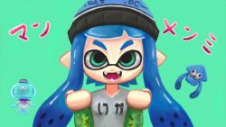 Rule 34 | 1girl, child, fangs, hat, inkling player character, looking at viewer, nintendo, open mouth, pointy ears, solo, splatoon (series), takamame, tongue