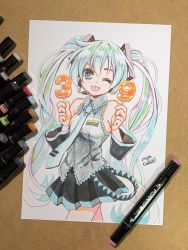 Rule 34 | 1girl, 39, aqua hair, aqua necktie, black skirt, candy, cowboy shot, detached sleeves, food, grey shirt, hands up, hatsune miku, highres, lollipop, long hair, looking at viewer, microphone, mojacookie, necktie, one eye closed, pleated skirt, shirt, signature, simple background, skirt, sleeveless, sleeveless shirt, solo, tongue, tongue out, twintails, very long hair, vocaloid, white background