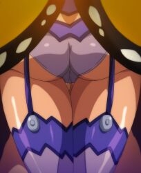 Rule 34 | 1girl, 2020, 20s, ass, ass focus, butterfly wings, insect wings, kanata (youma shoukan e youkoso), legs, shiny skin, solo, stitched, thighhighs, third-party edit, wings, youma shoukan e youkoso