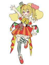 Rule 34 | 1girl, ascot, blonde hair, bubble, flandre scarlet, gloves, hat, hat ribbon, mob cap, multicolored wings, one side up, open mouth, puffy short sleeves, puffy sleeves, red eyes, red footwear, red skirt, red vest, ribbon, short sleeves, side ponytail, skirt, skirt set, solo, stuffed animal, stuffed toy, tamagogayu1998, teddy bear, teeth, touhou, upper teeth only, vest, white background, white hat, wings, yellow ascot