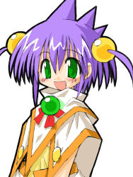Rule 34 | 1girl, green eyes, hatopuu, purple hair, simple background, solo, suka, twintails, ukagaka