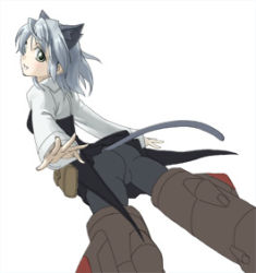 Rule 34 | 00s, 1girl, animal ears, ass, black pantyhose, looking back, lowres, pantyhose, sanya v. litvyak, solo, strike witches, striker unit, tail, world witches series, you2