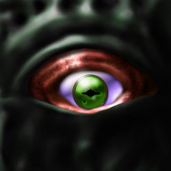 Rule 34 | close-up, cosmic horror, doclwill, eldritch abomination, eternal darkness: sanity&#039;s requiem, glowing, glowing eye, looking at viewer, monster, nintendo, silicon knights, symbol-shaped pupils, xel&#039;lotath
