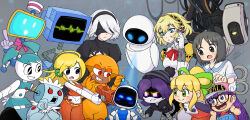 2b_(nier:automata) aigis_(persona) astro_bot astro_bot_(series) chris-thekid curly_brace doukutsu_monogatari dr._slump eve_(wall-e) glados highres jenny_wakeman karen_(spongebob_squarepants) mega_man_(series) monita_(nintendo_land) murder_drones my_life_as_a_teenage_robot nichijou nickelodeon nier:automata nier_(series) nintendo_land norimaki_arale ok_k.o.!_let&#039;s_be_heroes persona persona_3 pixar portal_(series) robot_girl roll_(mega_man) shannon_(ok_k.o.!) shinonome_nano sony spongebob_squarepants_(series) the_jetsons uzi_(murder_drones) wall-e_(character)