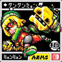 Rule 34 | 1girl, arms (game), arrow (symbol), beanie, black background, black pantyhose, blonde hair, blunt bangs, bob cut, breasts, character name, chinese clothes, closed mouth, copyright name, crop top, domino mask, dragon, dragon (arms), eastern dragon, facing away, food, frown, full body, green eyes, green footwear, green hat, green shirt, hat, highres, knit hat, leggings, leggings under shorts, looking away, looking to the side, mask, medium breasts, min min (arms), nintendo switch, noodles, pantyhose, perspective, pixel art, shirt, shoes, short hair, short sleeves, shorts, solo, spike ball, spikes, zanki3