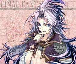 Rule 34 | 00s, 1boy, androgynous, chimachi, copyright name, final fantasy, final fantasy ix, kuja, long hair, male focus, pink background, solo