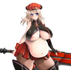 Rule 34 | 10s, 1girl, akira agata, alisa ilinichina amiella, blue eyes, breasts, covered erect nipples, fat, god eater, huge breasts, solo, thick thighs, thighs, wide hips