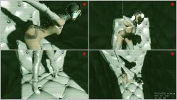 Rule 34 | 1girl, 3d, absurdres, armbinder, bdsm, bent over, blindfold, bondage, boots, bound, breasts, buzz cut, cell, cross-laced footwear, earmuffs, electrodes, female focus, gag, high heel boots, high heels, highres, humiliation, indoors, lace-up boots, latex, leather, nipples, nude, prison, prisoner, recording, rubber, sensory deprivation, short hair, solo, spreader bar, strappado, tattoo, thigh boots, thighhighs, very short hair