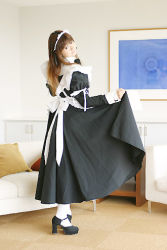 Rule 34 | apron, cosplay, lowres, maid, maid apron, mizuhara arisa, photo (medium)