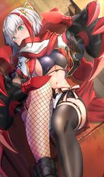 Rule 34 | 1girl, admiral graf spee (azur lane), admiral graf spee (world&#039;s cutest) (azur lane), admiral graf spee (world&#039;s cutest) (azur lane), asymmetrical legwear, azur lane, black footwear, black skirt, black thighhighs, blue eyes, boots, breasts, claws, commentary, fishnet thighhighs, fishnets, hair ornament, highres, lightning bolt, lightning bolt hair ornament, lightning bolt symbol, lying, mechanical arms, medium breasts, miniskirt, multicolored hair, navel, on back, scarf, scarf over mouth, short hair, sidelocks, single thighhigh, skirt, solo, stomach, streaked hair, thighhighs, underboob, uneven legwear, white hair, wooden floor, yu ni t