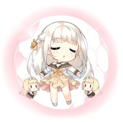 Rule 34 | 3girls, blonde hair, blush, blush stickers, bow, braid, brown dress, brown sailor collar, c:, chibi, circle, closed eyes, criss-cross halter, dress, energy barrier, energy shield, fairy (girls&#039; frontline), french braid, full body, girls&#039; frontline, hair bow, hair ribbon, halterneck, honeycomb (pattern), long hair, long sleeves, multiple girls, neck ribbon, official art, open mouth, outstretched arms, red eyes, ribbon, sailor collar, saru, shield fairy (girls&#039; frontline), shirt, simple background, skirt, smile, sparkle, third-party source, transparent background, white bow, white footwear, white hair, white shirt, yellow ribbon, yellow skirt, | |