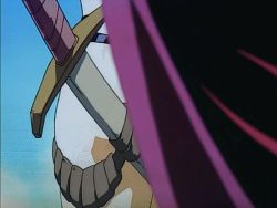 Rule 34 | 1990s (style), 1girl, animated, animated gif, ass, bikini, bikini bottom only, butt crack, cape, female focus, naga the serpent, slayers, solo, swimsuit, sword, thighs, thong, walking, weapon