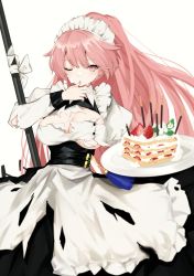 Rule 34 | 1girl, anti-materiel rifle, apron, black ribbon, blush, breasts, buckle, buttons, cake, clothes lift, cream, cream on face, damaged, denel land systems, food, food on face, girls&#039; frontline, gun, heart, highres, holding, holding plate, large breasts, leg up, licking, licking finger, lifting own clothes, long hair, looking at viewer, maid, maid headdress, narue, neck ribbon, ntw-20, ntw-20 (girls&#039; frontline), ntw-20 (the aristocrat experience) (girls&#039; frontline), official alternate costume, one eye closed, open mouth, pantyhose, pink eyes, pink hair, plate, pocky, ponytail, puffy short sleeves, puffy sleeves, ribbon, rifle, scope, short sleeves, sidelocks, skirt, skirt lift, slit pupils, sniper rifle, solo, symbol-shaped pupils, tassel, torn clothes, very long hair, weapon, white pantyhose