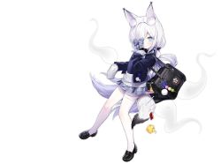 Rule 34 | 1girl, animal, animal ears, azur lane, bag, bandaged leg, bandages, black footwear, black jacket, blazer, blue eyes, bow, byulzzi, fox ears, fox girl, fox tail, grey skirt, hair bow, hair over eyes, highres, jacket, kasumi (at school with foo) (azur lane), kasumi (azur lane), loafers, long hair, long sleeves, looking at viewer, manjuu (azur lane), official alternate costume, official art, open clothes, open jacket, open mouth, pantyhose, parted lips, petals, plaid, plaid skirt, pleated skirt, purple bow, school bag, school uniform, shoes, skirt, sleeves past fingers, sleeves past wrists, sweater, tail, transparent background, very long hair, white hair, white pantyhose, white sweater