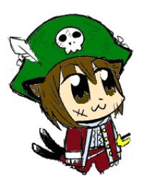 Rule 34 | 1girl, animal ears, bkub, cat ears, cat girl, cat tail, chen, female focus, flat color, full body, hat, lowres, pirate, simple background, skull, solo, sword, tail, touhou, weapon, white background