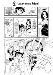 Rule 34 | ..., 10s, 1boy, 1girl, ^ ^, abyssal ship, admiral (kancolle), bibi02, bikini, bikini top only, blush, cellphone, closed eyes, comic, confused, embarrassed, english text, flying sweatdrops, glasses, greyscale, halo, hand on own face, hard-translated, hat, highres, holding, hood, hooded jacket, jacket, kantai collection, letter, long sleeves, mechanical halo, military, military uniform, mirror, mirror selfie, monochrome, naval uniform, nervous, one eye closed, open mouth, peaked cap, phone, photo (object), re-class battleship, scarf, school uniform, selfie, short hair, shy, smartphone, smile, speech bubble, spoken ellipsis, swimsuit, table, tatsuta (kancolle), third-party edit, uniform, v, white hair