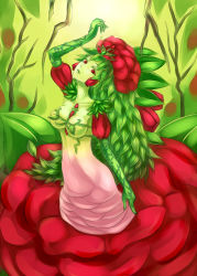 Rule 34 | 1girl, duel monster, flower, monster girl, plant, plant girl, red eyes, sukumo (kemutai), tytannial princess of camellias, yu-gi-oh!, yu-gi-oh! duel monsters