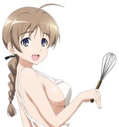 Rule 34 | absurdres, apron, highres, lynette bishop, naked apron, strike witches, transparent background, vector trace, world witches series, yamakawa kouji