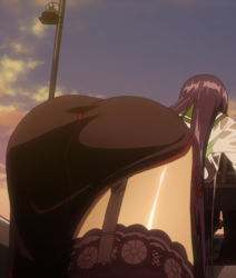 Rule 34 | 1girl, ass, busujima saeko, highschool of the dead, long hair, screencap, solo, stitched, third-party edit