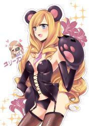 Rule 34 | 10s, 2girls, :d, = =, animal ears, animal hands, armpits, bad id, bad pixiv id, bare shoulders, bear ears, bear paws, black panties, blonde hair, blue eyes, blush, braid, breasts, bustier, camcorder, center opening, chibi, claws, cleavage, collared shirt, contrapposto, cowboy shot, cross-laced clothes, dotted line, elbow gloves, fang, fishnet legwear, fishnets, flower, french braid, from side, garter straps, gloves, hair ribbon, hakonaka yuriika, hand on own hip, heart, highres, leila (yurisouls), light brown hair, lily (flower), long hair, multiple girls, navel, necktie, open mouth, outline, panties, paw gloves, recording, ribbon, school uniform, shirt, sidelocks, smile, solo focus, sparkle, standing, strapless, swept bangs, thighhighs, tsubaki reia, underwear, very long hair, video camera, wavy hair, white background, yuri, yuri kuma arashi
