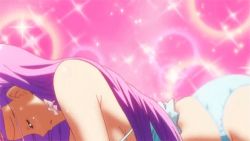 Rule 34 | animated, animated gif, asa made jugyou chu!, blush, breasts, kakinozaka ayana, large breasts, lowres, purple hair