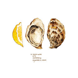 Rule 34 | commentary, cyannism, english commentary, english text, food, food focus, fruit, lemon, no humans, original, oyster, seafood, shell, simple background, white background