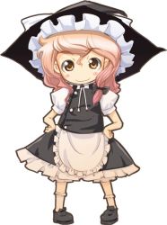 Rule 34 | 1girl, apron, blonde hair, blush stickers, chibi, child, female focus, gradient hair, hands on own hips, hat, heijitsu (paapuu), jpeg artifacts, kirisame marisa, multicolored hair, pigeon-toed, pink hair, smile, solo, standing, touhou, witch, witch hat
