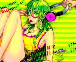 Rule 34 | 1girl, arrancar, bad id, bad pixiv id, bleach, candy, daru sim, digital media player, facial mark, food, green eyes, green hair, headphones, ipod, lollipop, long hair, matching hair/eyes, nelliel tu odelschwanck, solo