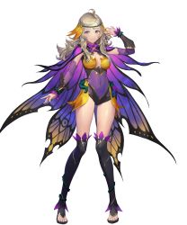 Rule 34 | 1girl, ahoge, alternate costume, blonde hair, blush, boots, breasts, brown eyes, cape, closed mouth, covered navel, detached sleeves, fire emblem, fire emblem fates, fire emblem heroes, flower, full body, gesoking, gradient clothes, hair ornament, hand up, highres, leotard, lips, long hair, looking at viewer, medium breasts, nintendo, non-web source, official art, ophelia (fire emblem), shiny skin, smile, solo, standing, thigh boots, thighhighs, thighs, thorns, toeless footwear, toes, transparent background