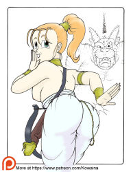 Rule 34 | 1girl, armlet, ass, bow (weapon), bracelet, breasts, chain, chrono trigger, crossbow, high ponytail, jewelry, kowaina scary, large breasts, marle (chrono trigger), necklace, nipples, orange hair, ponytail, spanked, spanking, topless, weapon