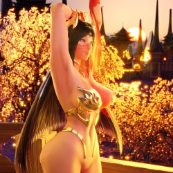 Rule 34 | 1girl, 3d, absurdres, breasts, functionally nude, highres, irelia, large breasts, league of legends, nipples, pussy