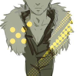 Rule 34 | 1boy, bad id, bad pixiv id, earrings, facial hair, fate/stay night, fate (series), fur collar, fur trim, gilgamesh (fate), head out of frame, jewelry, lorein, lowres, male focus, official alternate costume, solo, stubble