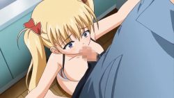 Rule 34 | 00s, akizuki airi, animated, animated gif, barefoot, blonde hair, blue eyes, blush, bouncing breasts, breasts, breasts out, censored, clothed sex, clothes pull, collarbone, constricted pupils, eyebrows, fellatio, forced, hair ribbon, hetero, irrumatio, large breasts, long hair, mosaic censoring, oni chichi, oral, outstretched arms, penis, poro, ribbon, sex, shirt, shirt pull, sitting, solo focus, spread arms, twintails, wariza